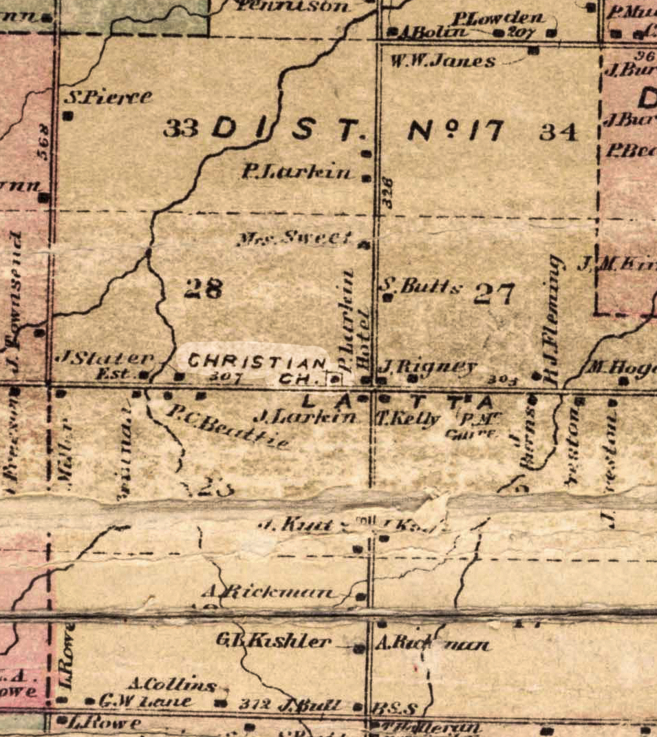 1872 Town of Greece Map Excerpt